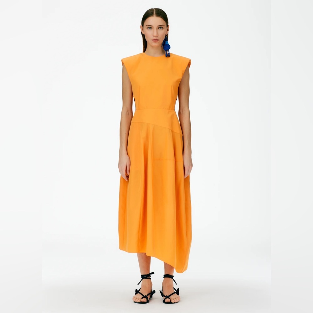 Tibi Italian Sporty Nylon Sleeveless Balloon Dress